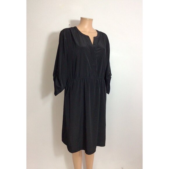 Old Navy Black Midi Dress Womens XL - Picture 1 of 9